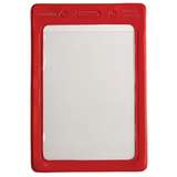 Vertical Badge Holder, Red Color Border, 2-1/8" x 3-3/8" (Insert Size) redirect to product page